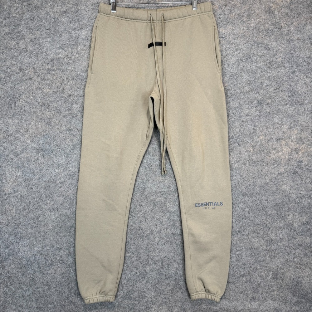 Fear of God Essentials Jogger Sweatpants Mens Small Fleece Tan Streetwear